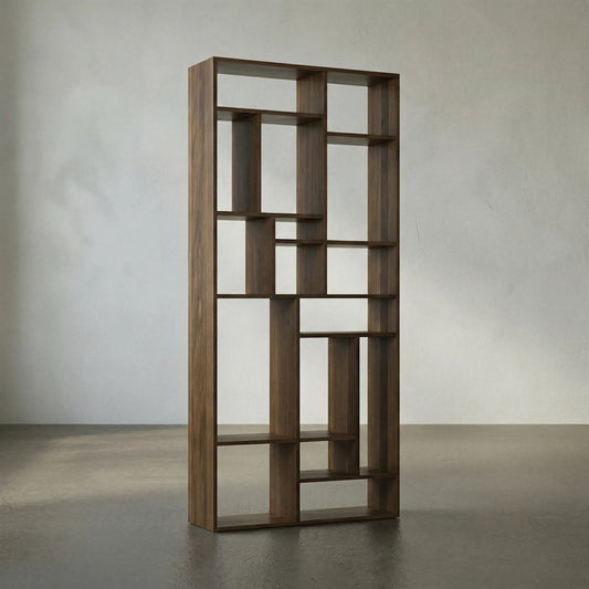 Malic Shelf by Noir in dark walnut. Made from walnut in a modern style.