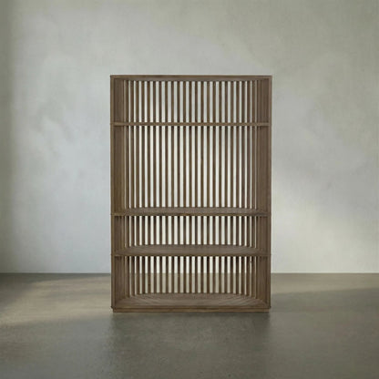 Opal Bookcase by Noir in teak. Made from unique in a modern style.