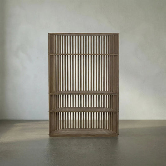 Opal Bookcase by Noir in teak. Made from unique in a modern style.