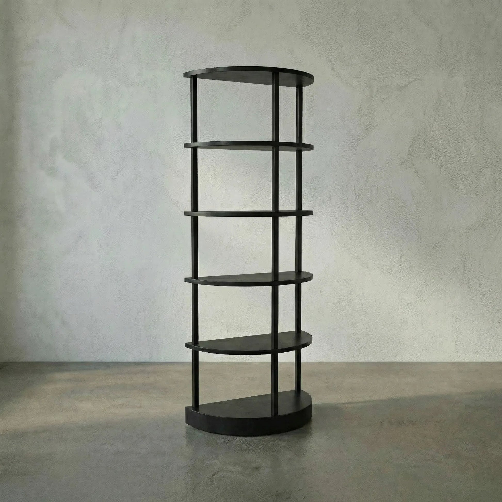 Spago Bookcase by Noir in black. Made from metal in a modern style.