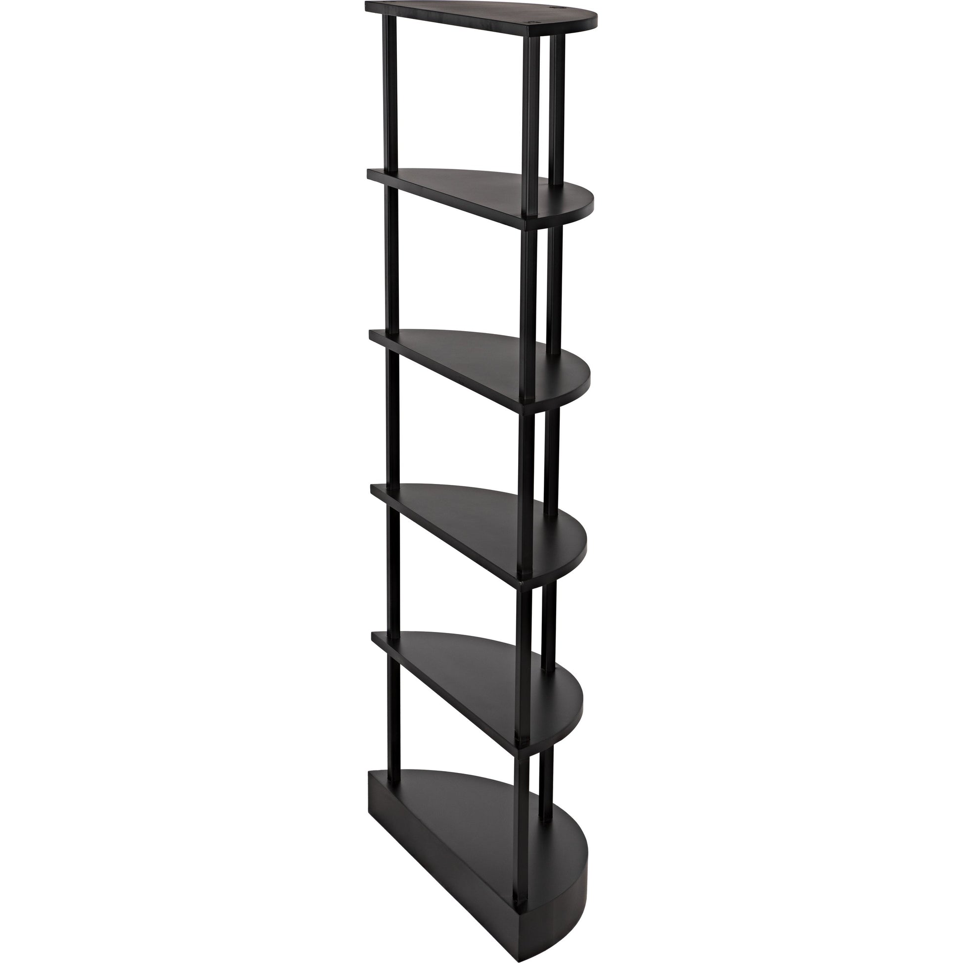 Spago Bookcase by Noir in black. Made from metal in a modern style.