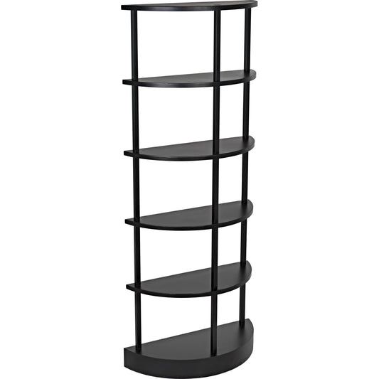 Spago Bookcase by Noir in black. Made from metal in a modern style.