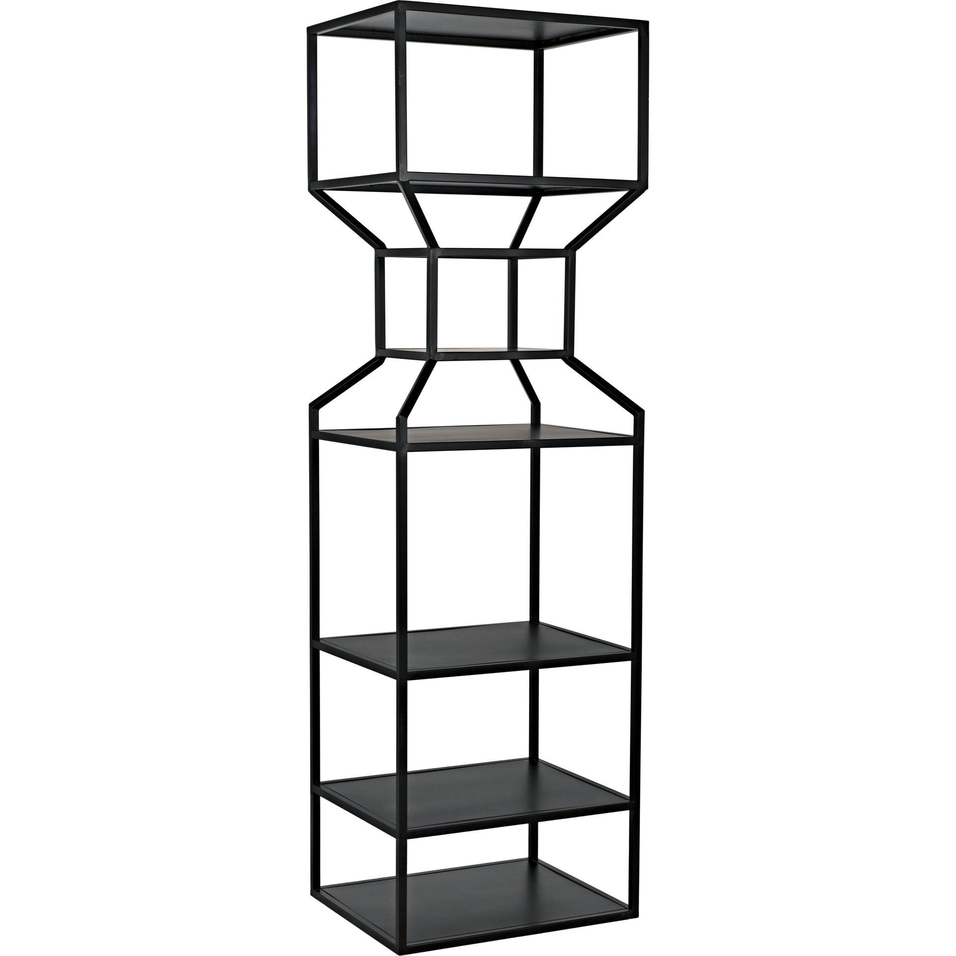 Downtown I Bookcase by Noir in black. Made from metal in a eclectic & global style.