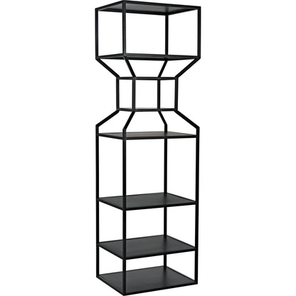 Downtown I Bookcase by Noir in black. Made from metal in a eclectic & global style.
