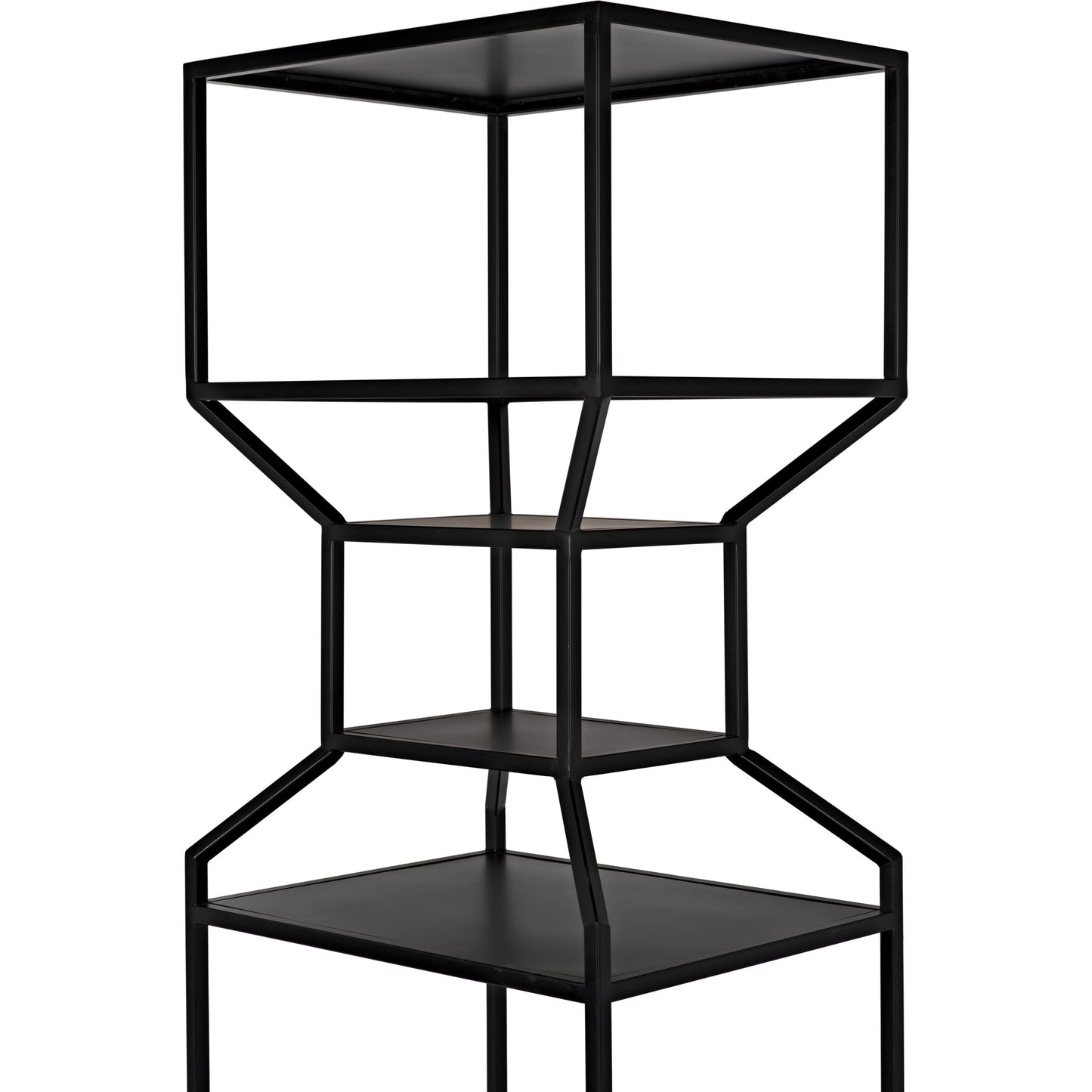 007 SI-1755530 | Additional Silo | Downtown I Bookcase by Noir in black. Made from metal in a eclectic & global style.