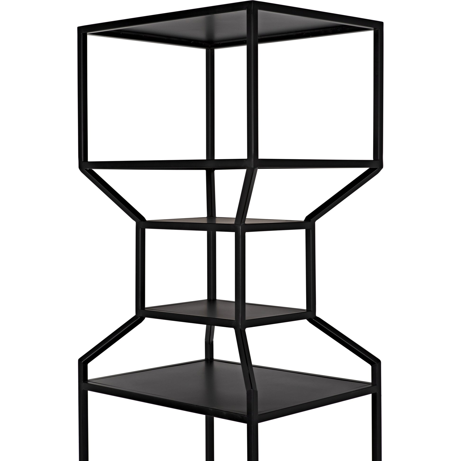 Downtown I Bookcase by Noir in black. Made from metal in a eclectic & global style.