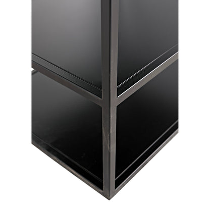 Downtown I Bookcase by Noir in black. Made from metal in a eclectic & global style.
