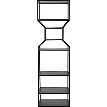 Downtown I Bookcase by Noir in black. Made from metal in a eclectic & global style.