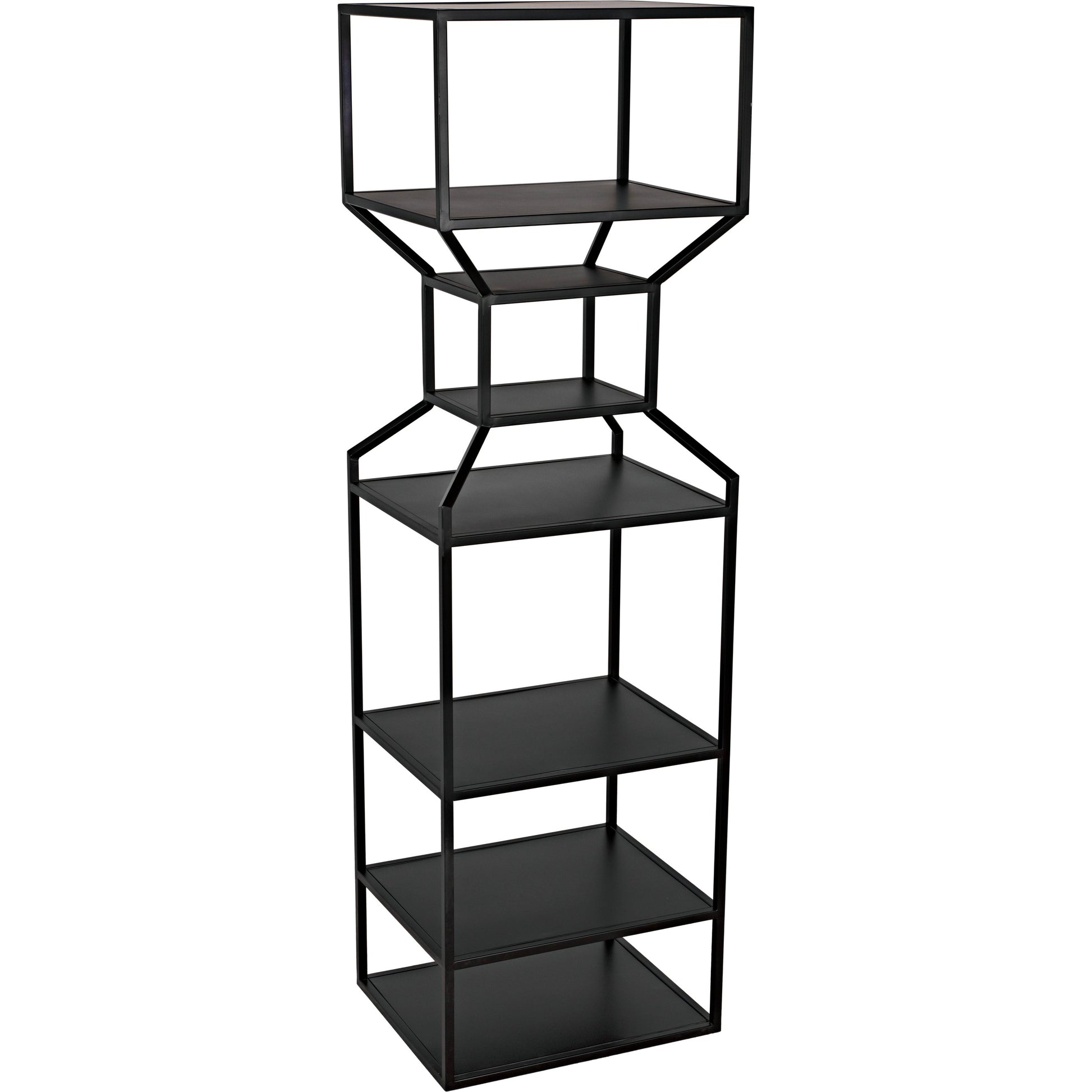 Downtown I Bookcase by Noir in black. Made from metal in a eclectic & global style.