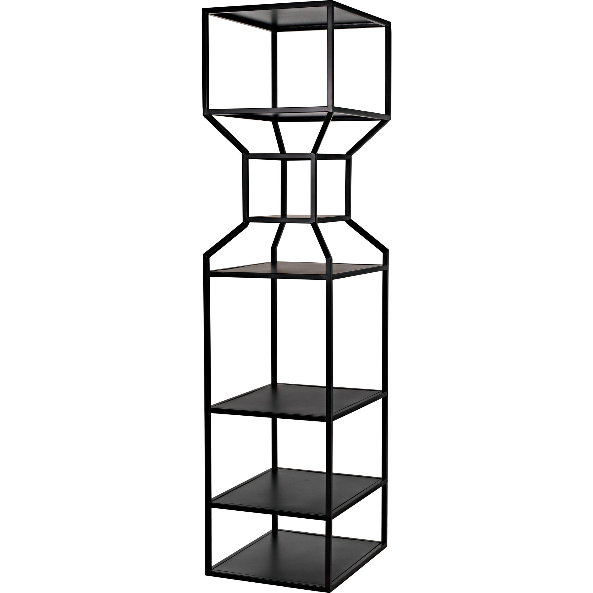 Downtown I Bookcase by Noir in black. Made from metal in a eclectic & global style.