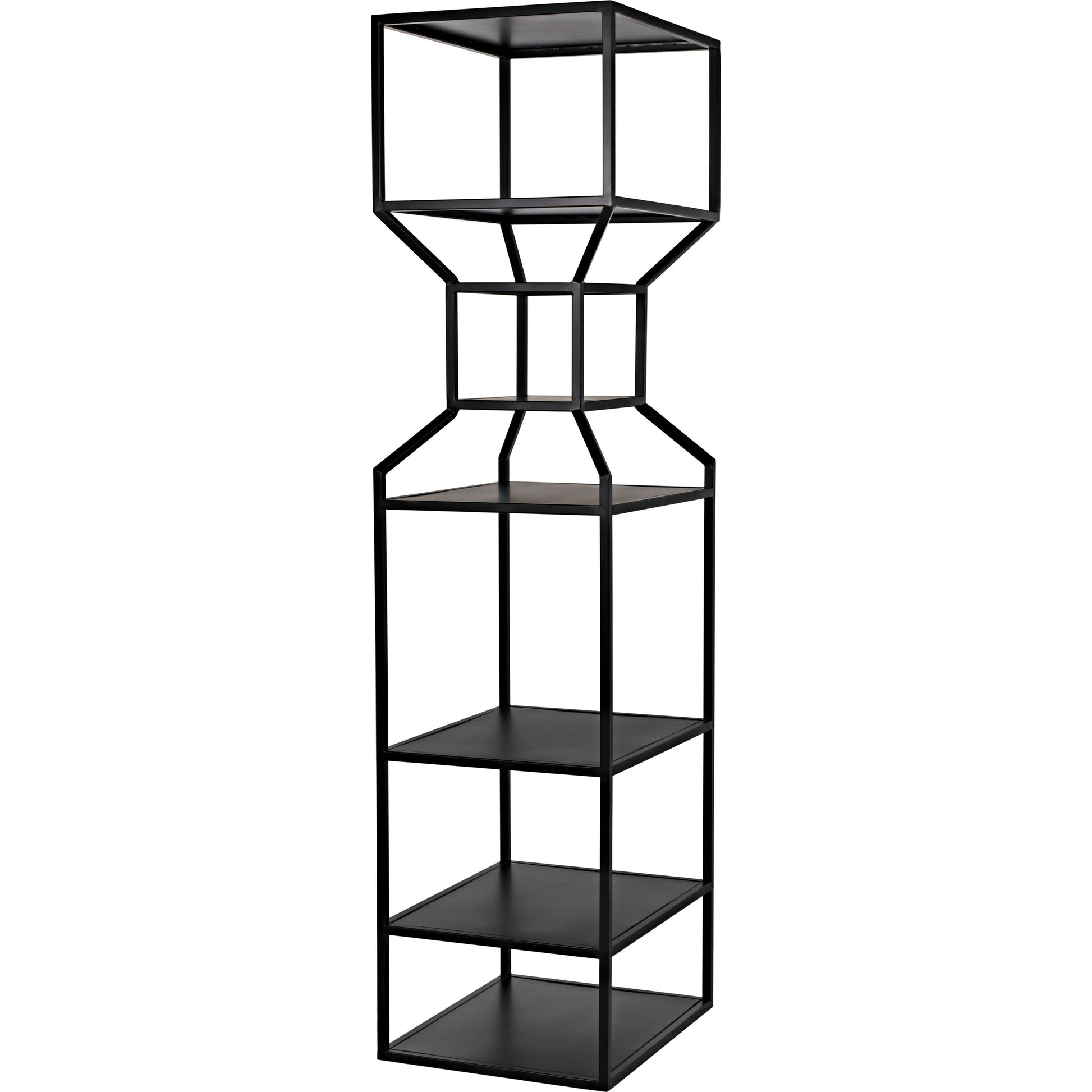 Downtown I Bookcase by Noir in black. Made from metal in a eclectic & global style.