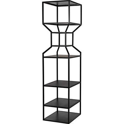 Downtown I Bookcase by Noir in black. Made from metal in a eclectic & global style.