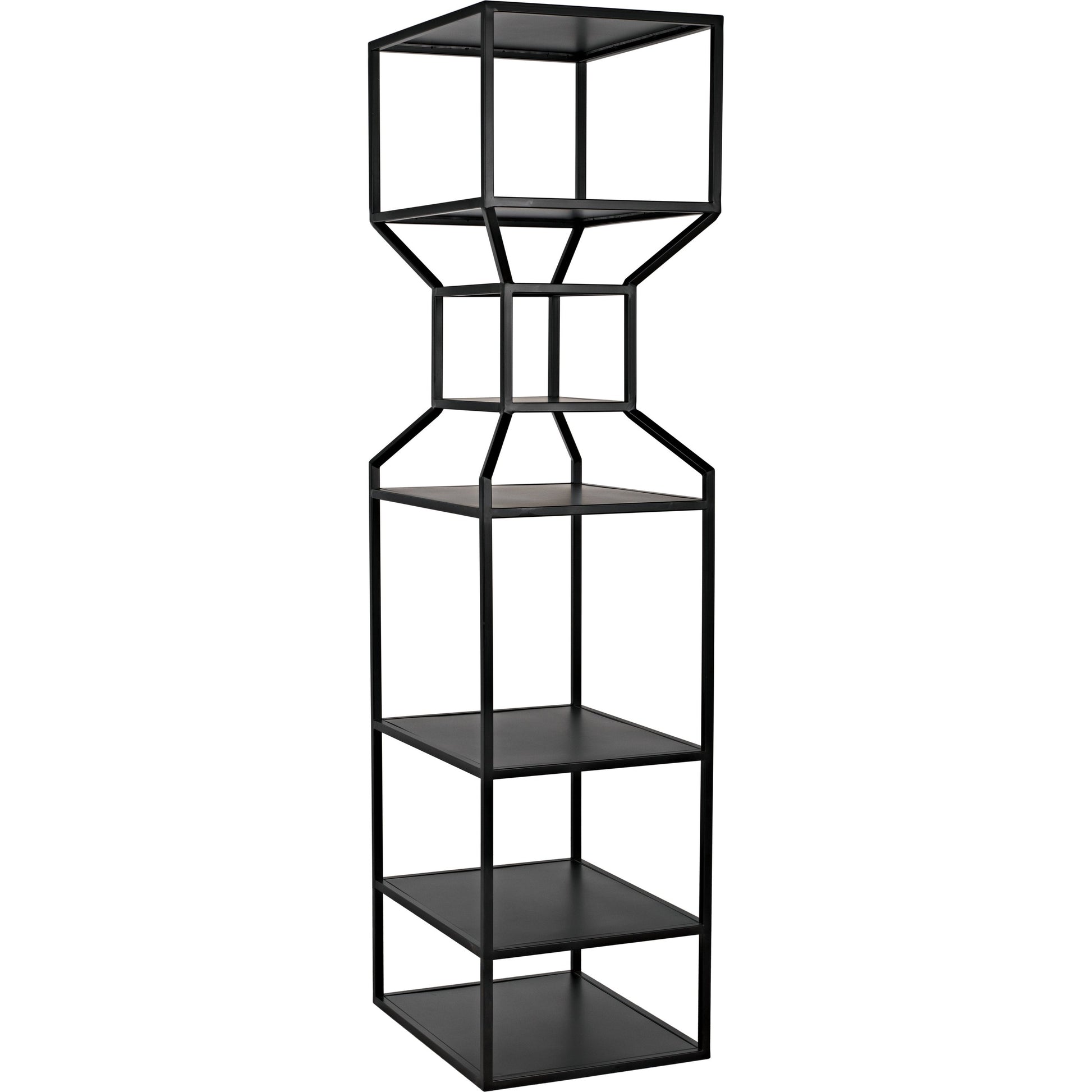 Downtown I Bookcase by Noir in black. Made from metal in a eclectic & global style.