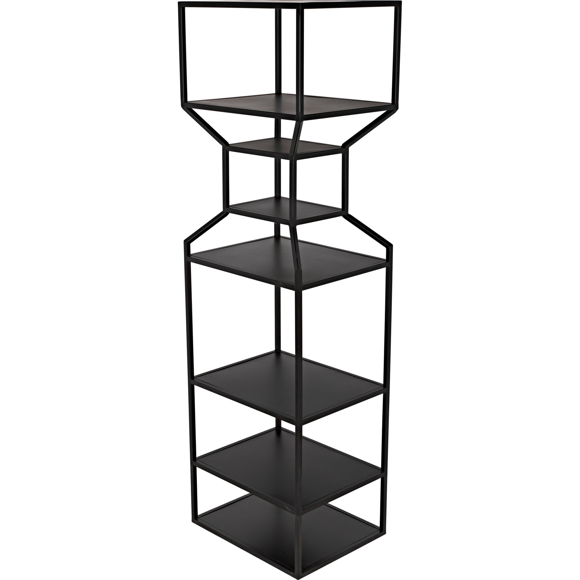 Downtown I Bookcase by Noir in black. Made from metal in a eclectic & global style.