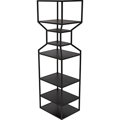 Downtown I Bookcase by Noir in black. Made from metal in a eclectic & global style.