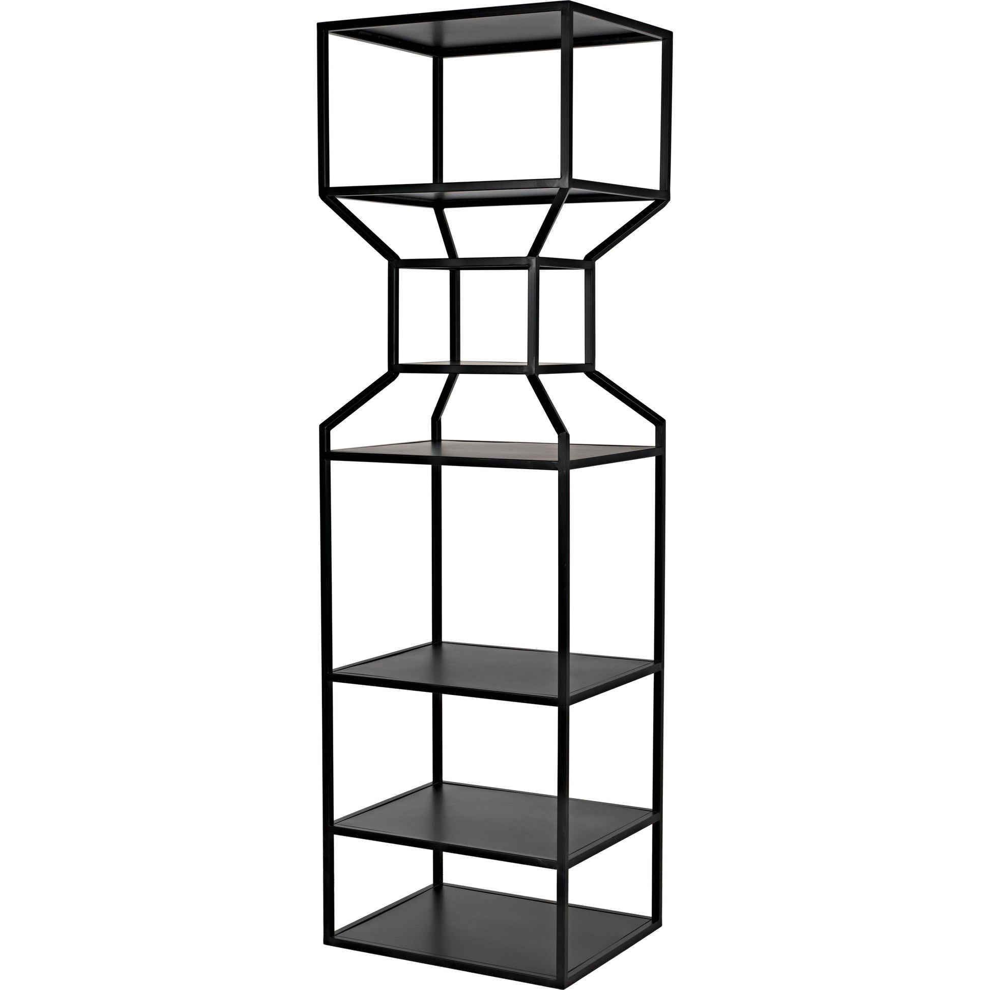Downtown I Bookcase by Noir in black. Made from metal in a eclectic & global style.