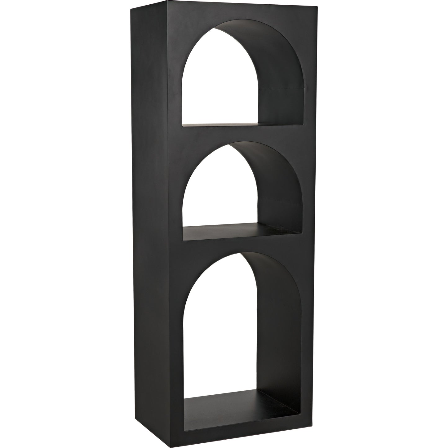 001 SI-1755514 | Primary Silo | Aqueduct I Bookcase by Noir in black. Made from metal in a eclectic & global style.