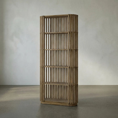 Opal Bookcase by Noir in teak. Made from unique in a modern style.