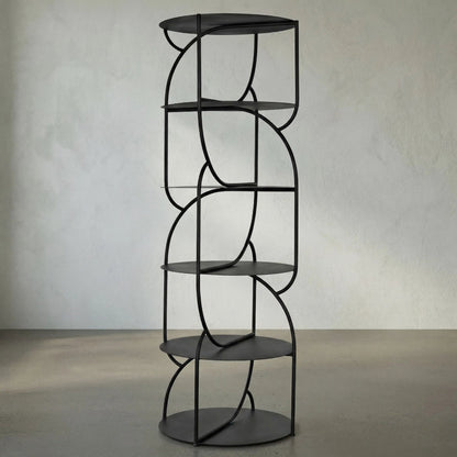 Rain Shelf by Noir in matte black. Made from industrial steel in a modern style.