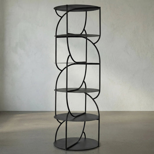 Rain Shelf by Noir in matte black. Made from industrial steel in a modern style.