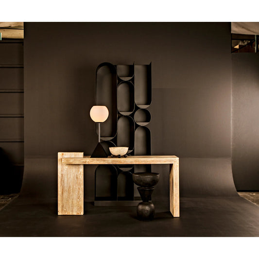 Atomic Bookcase by Noir in matte black. Made from industrial steel in a modern style.