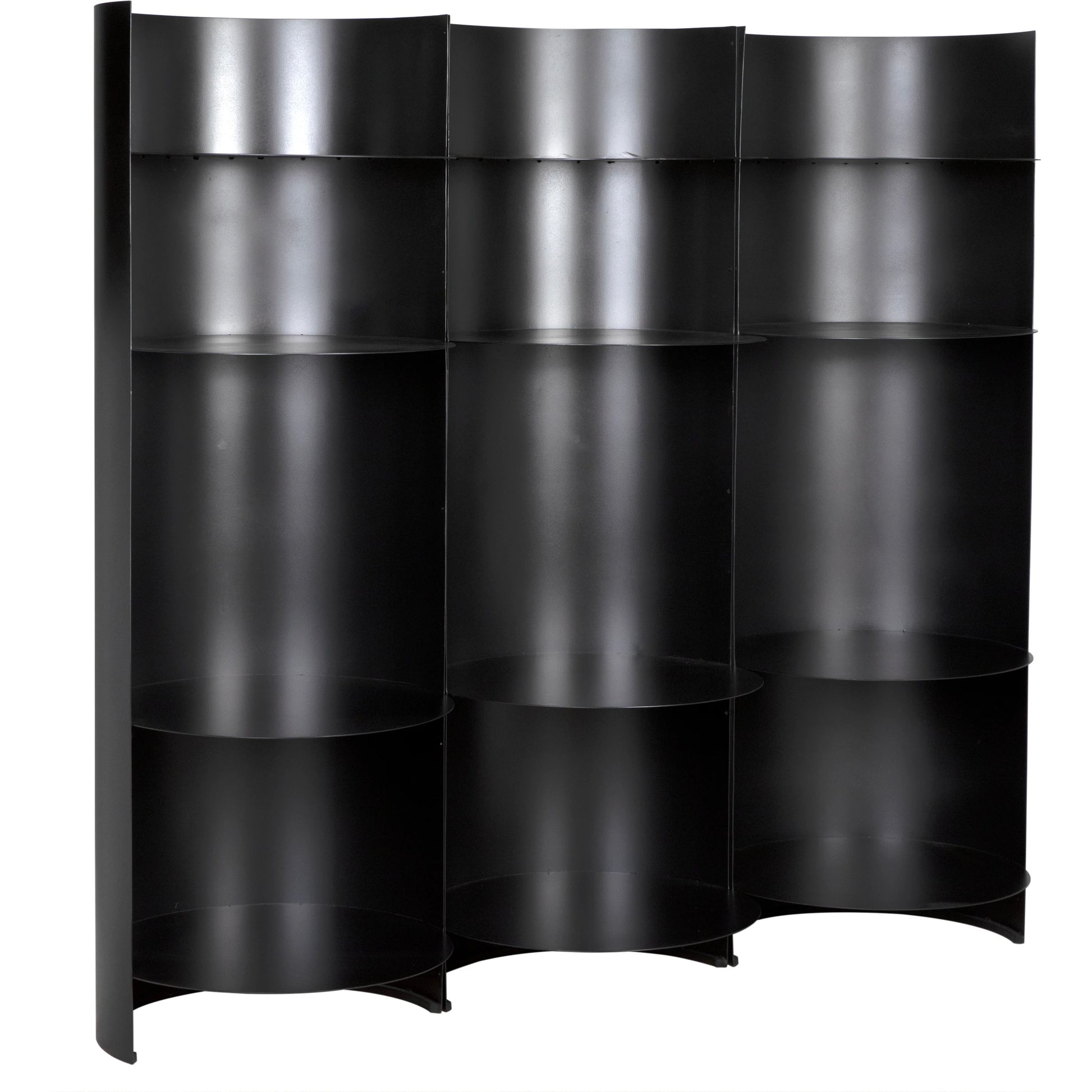 Fassbender Bookcase by Noir in matte black. Made from industrial steel in a modern style.