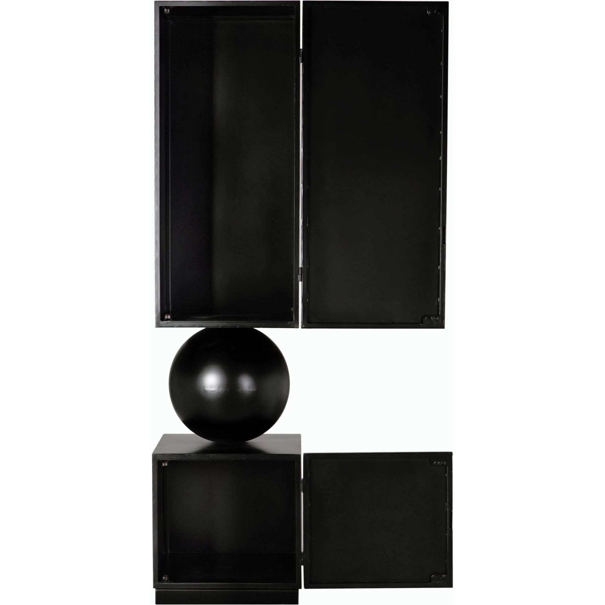 Pillar Cabinet by Noir in matte black. Made from industrial steel in a modern style.