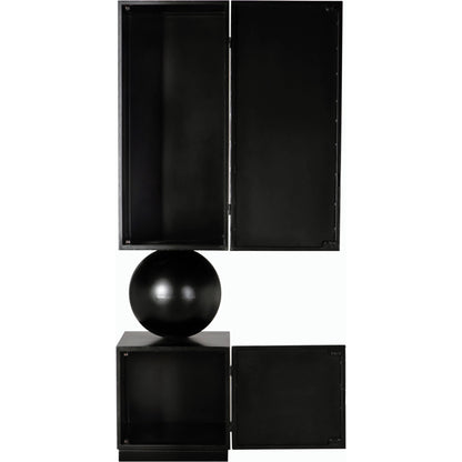 Pillar Cabinet by Noir in matte black. Made from industrial steel in a modern style.