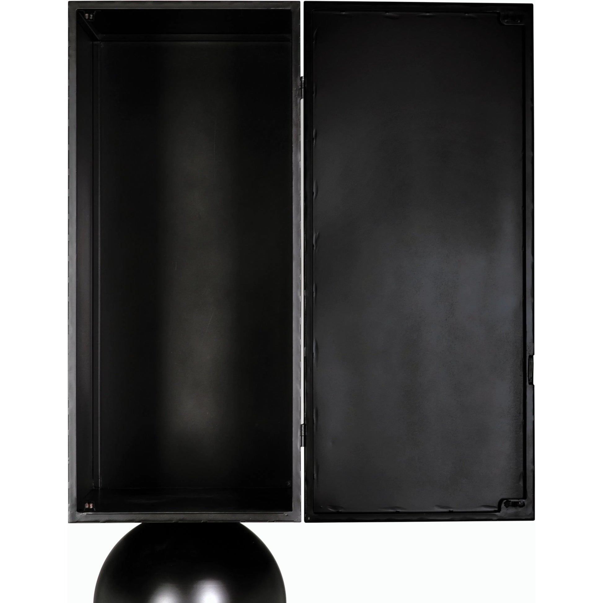 Pillar Cabinet by Noir in matte black. Made from industrial steel in a modern style.