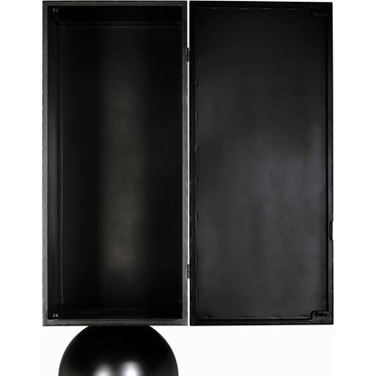 Pillar Cabinet by Noir in matte black. Made from industrial steel in a modern style.