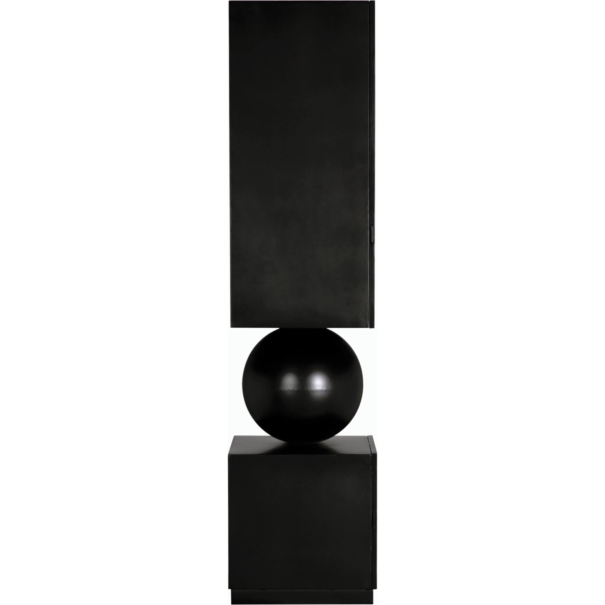 Pillar Cabinet by Noir in matte black. Made from industrial steel in a modern style.