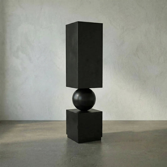 Pillar Cabinet by Noir in matte black. Made from industrial steel in a modern style.