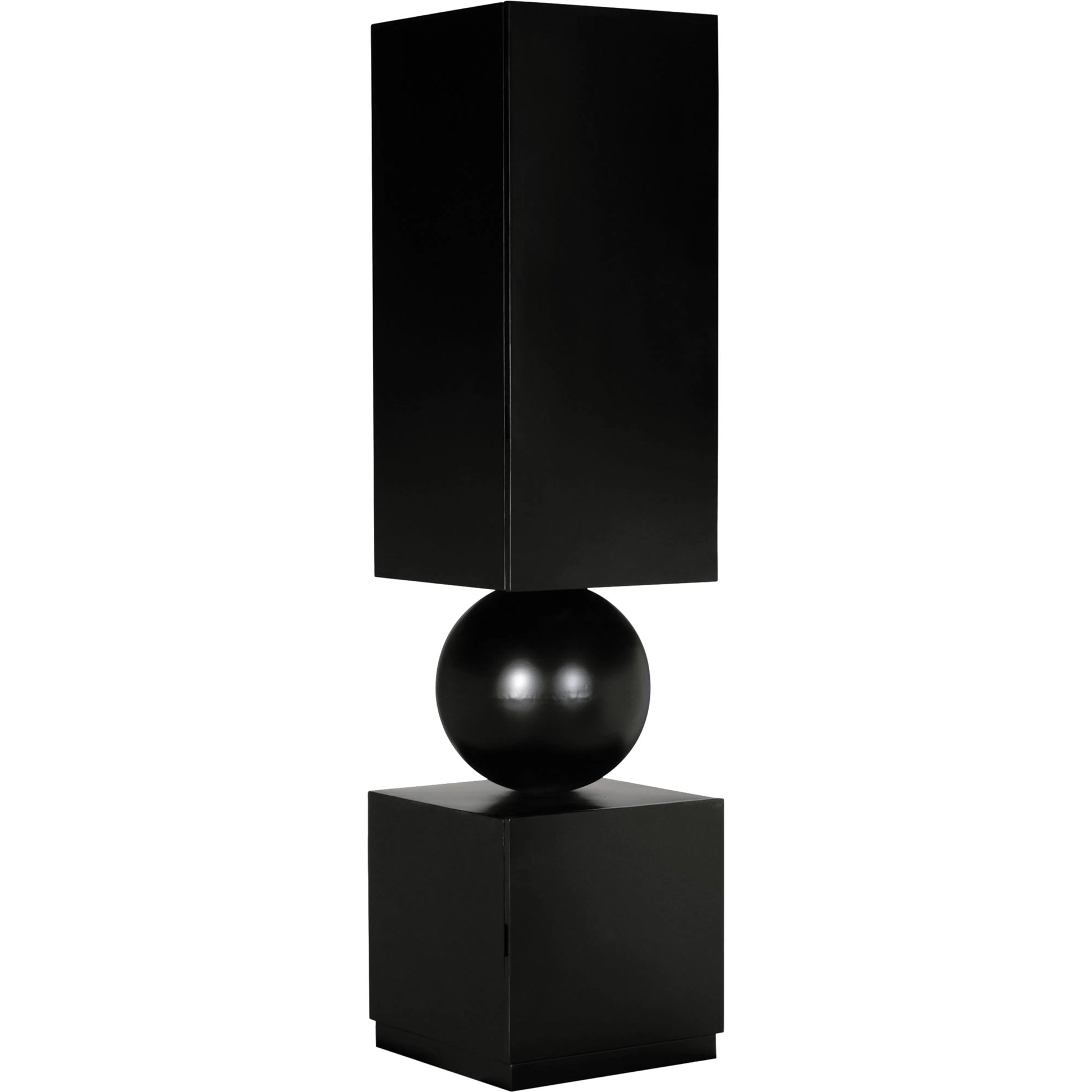Pillar Cabinet by Noir in matte black. Made from industrial steel in a modern style.