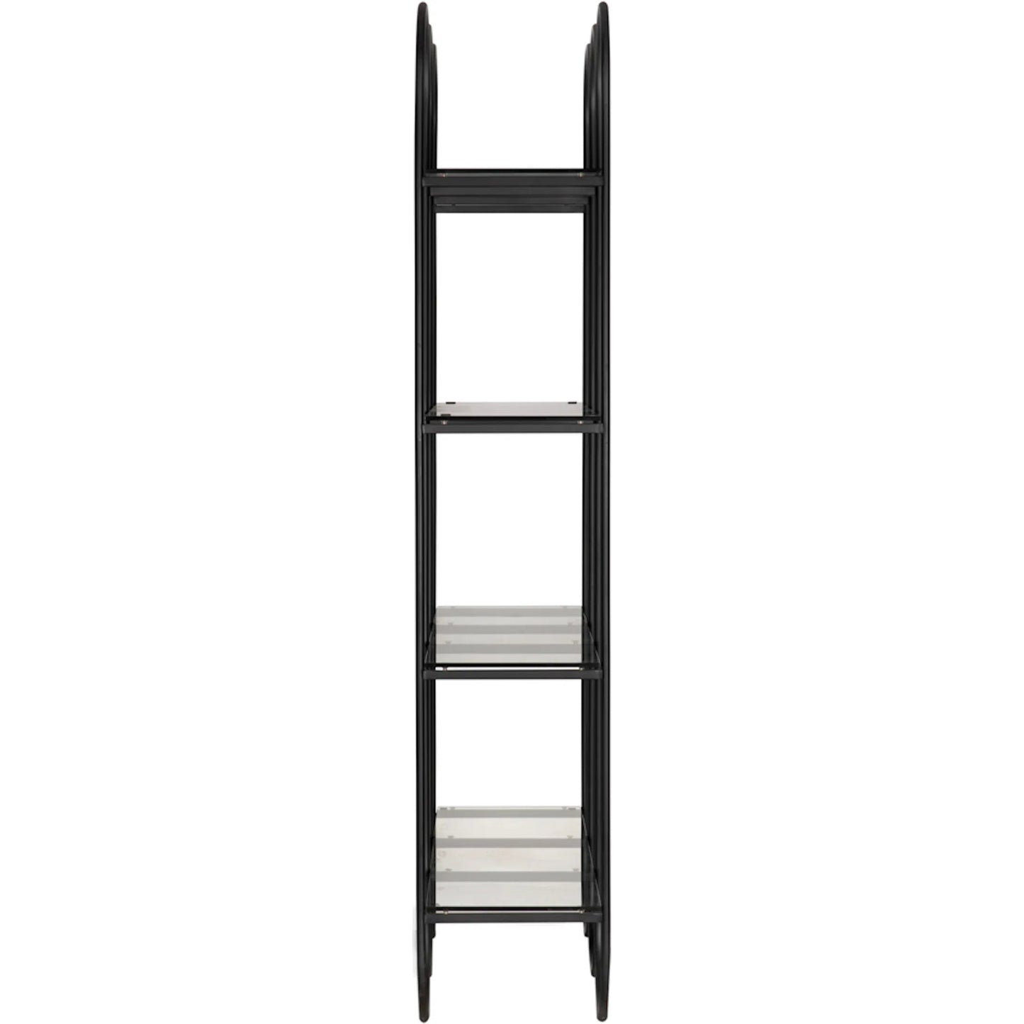 003 SI-2298767 | Additional Silo | Ulla Bookcase by Noir in matte black. Made from industrial steel, glass in a modern style.
