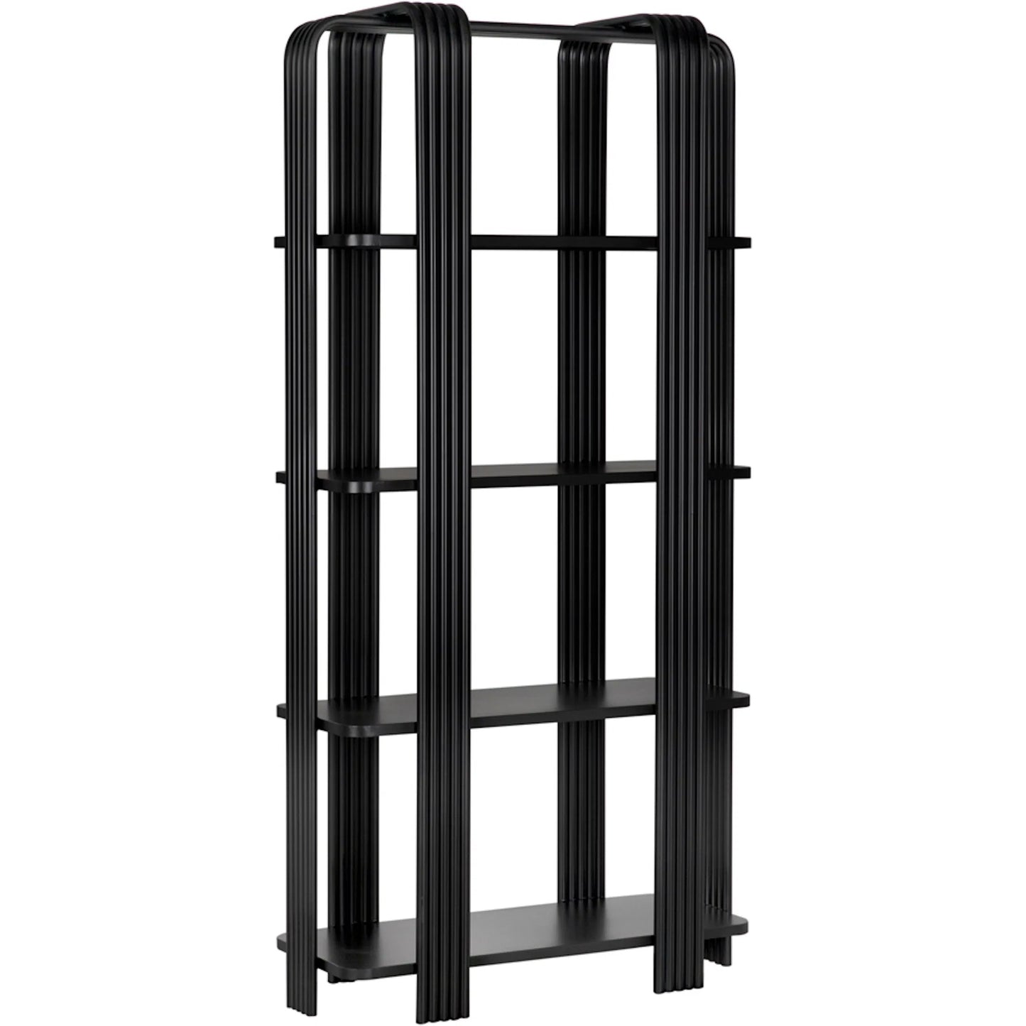 001 SI-2333077 | Primary Silo | Giza Bookcase by Noir in matte black. Made from industrial steel in a modern style.