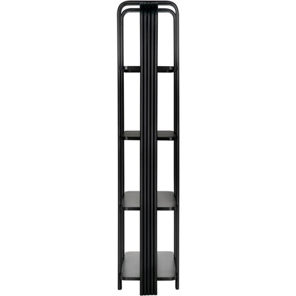 Giza Bookcase by Noir in matte black. Made from industrial steel in a modern style.