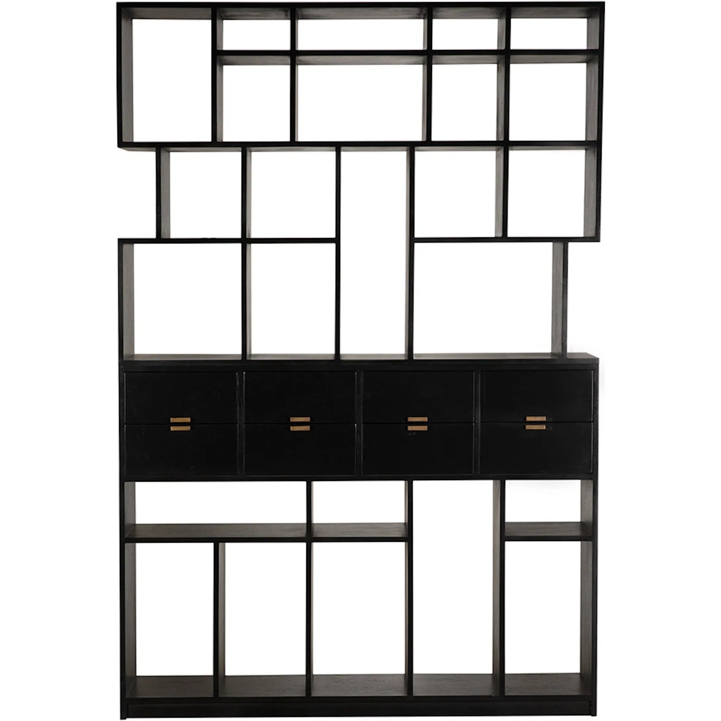002 SI-2513485 | Additional Silo | Grobius Bookcase by Noir in hand rubbed black. Made from mahogany, veneer, brass pull in a modern style.
