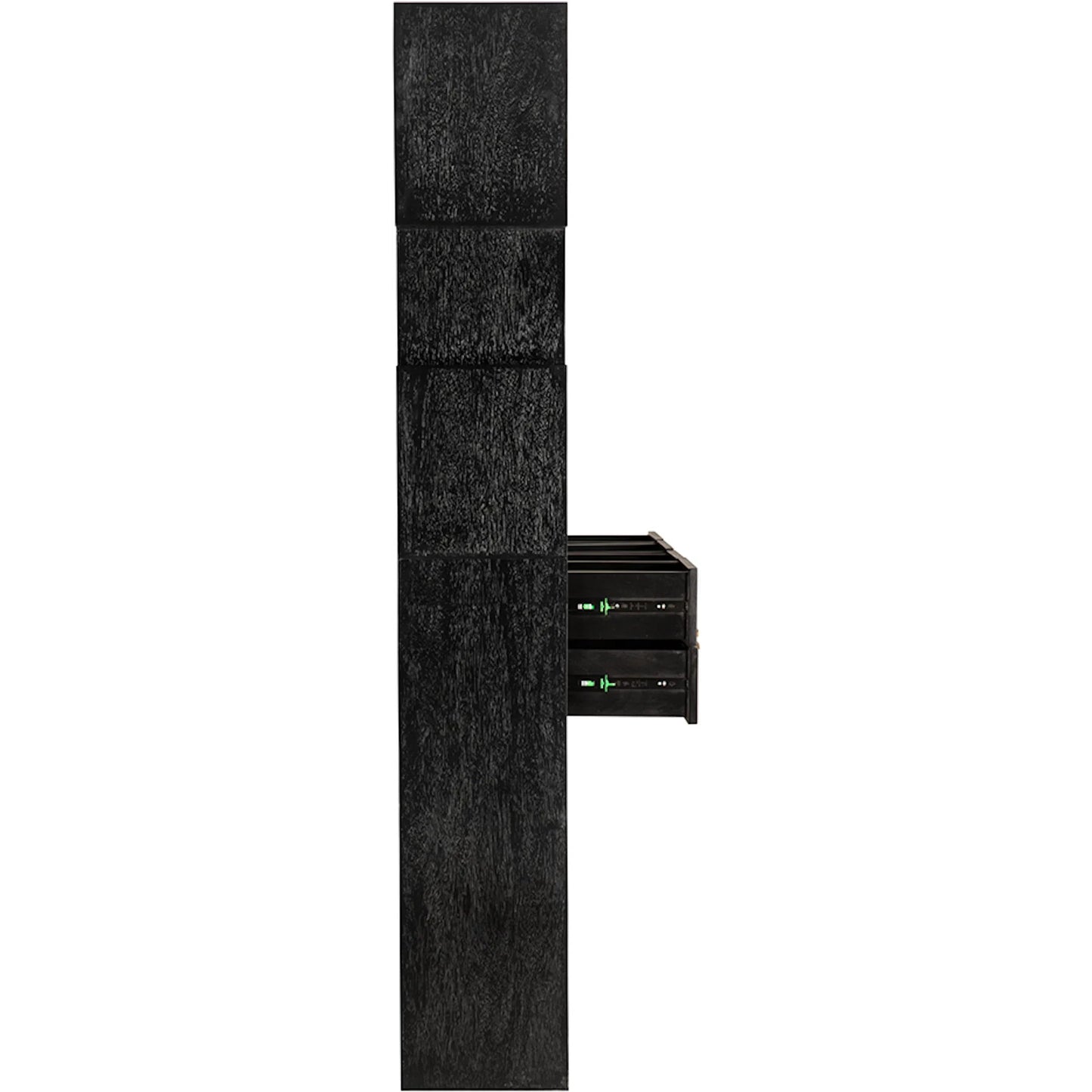 003 SI-2513485 | Additional Silo | Grobius Bookcase by Noir in hand rubbed black. Made from mahogany, veneer, brass pull in a modern style.