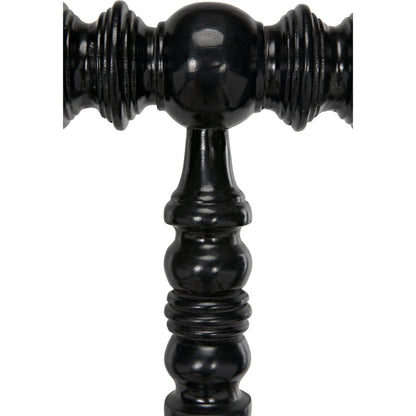 Bachelor Bed by Noir in hand rubbed black. Made from mahogany in a cottage & farmhouse style.