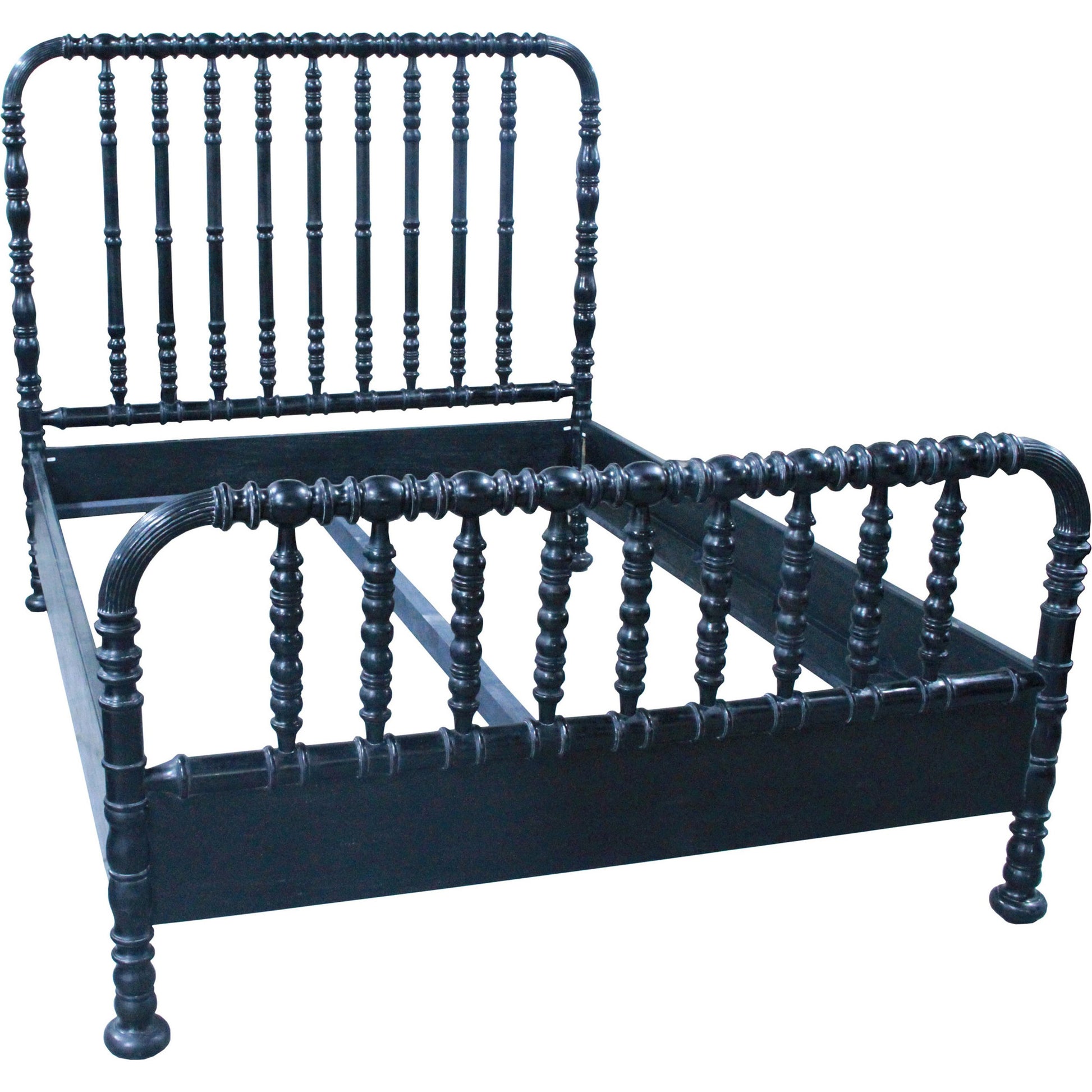 Bachelor Bed by Noir in hand rubbed black. Made from mahogany in a cottage & farmhouse style.