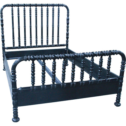 Bachelor Bed by Noir in hand rubbed black. Made from mahogany in a cottage & farmhouse style.
