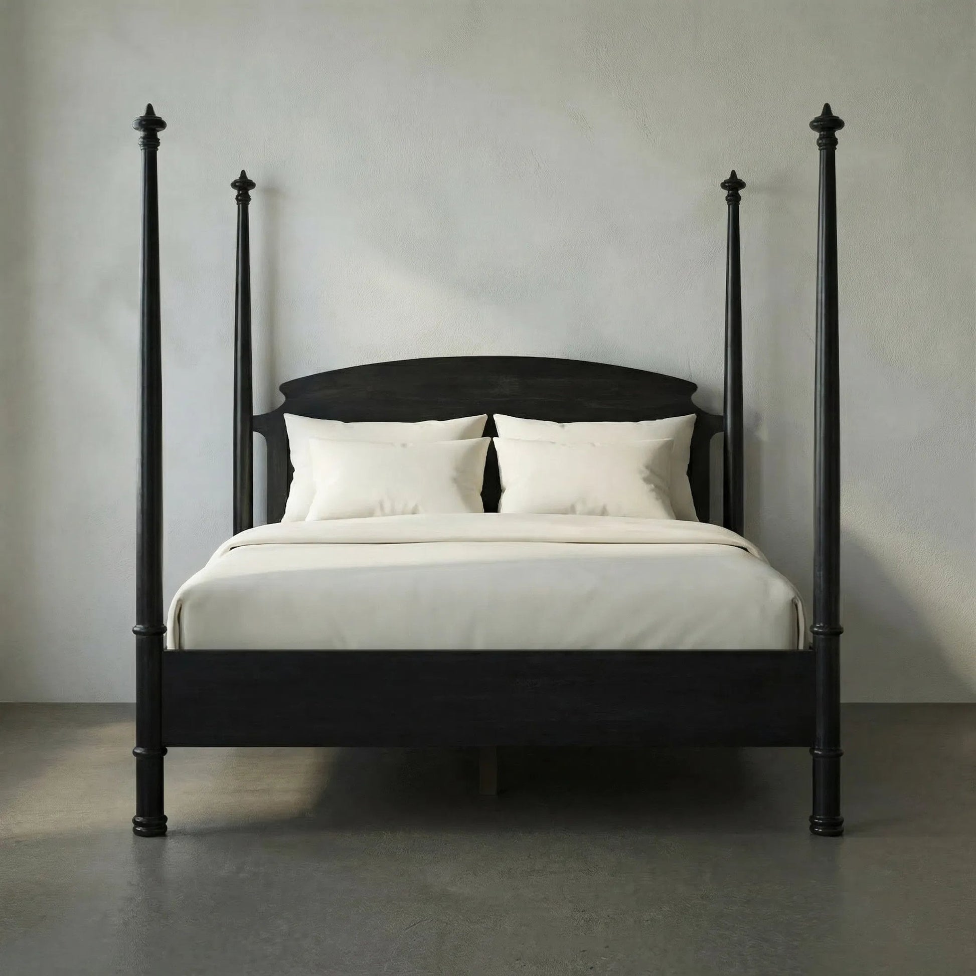 Douglas Bed by Noir. Made from mahogany in a traditional style.
