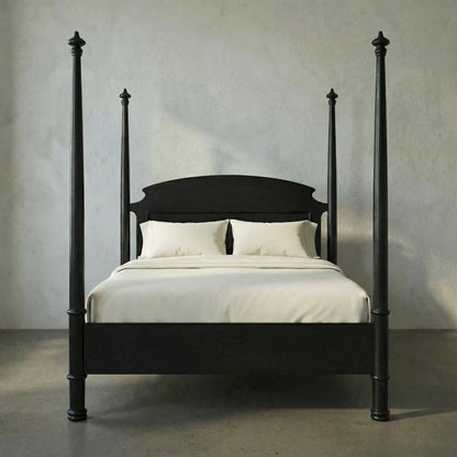 Douglas Bed by Noir. Made from mahogany in a traditional style.
