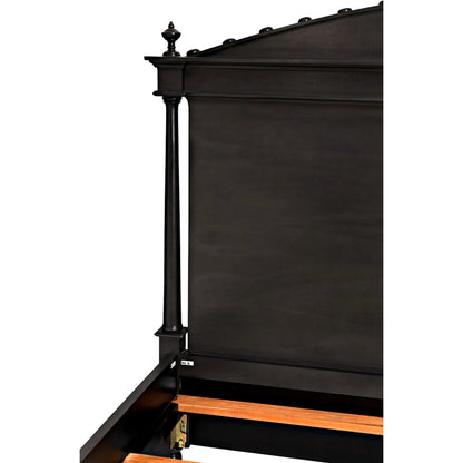 Owen Bed by Noir in pale. Made from mahogany in a cottage & farmhouse style.