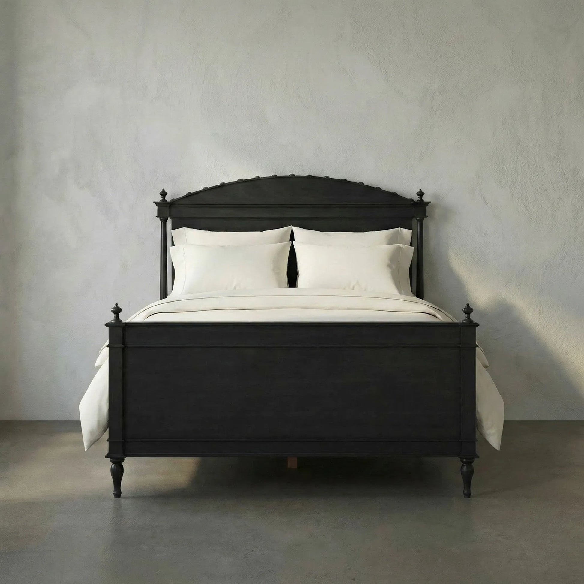 Owen Bed by Noir in pale. Made from mahogany in a cottage & farmhouse style.