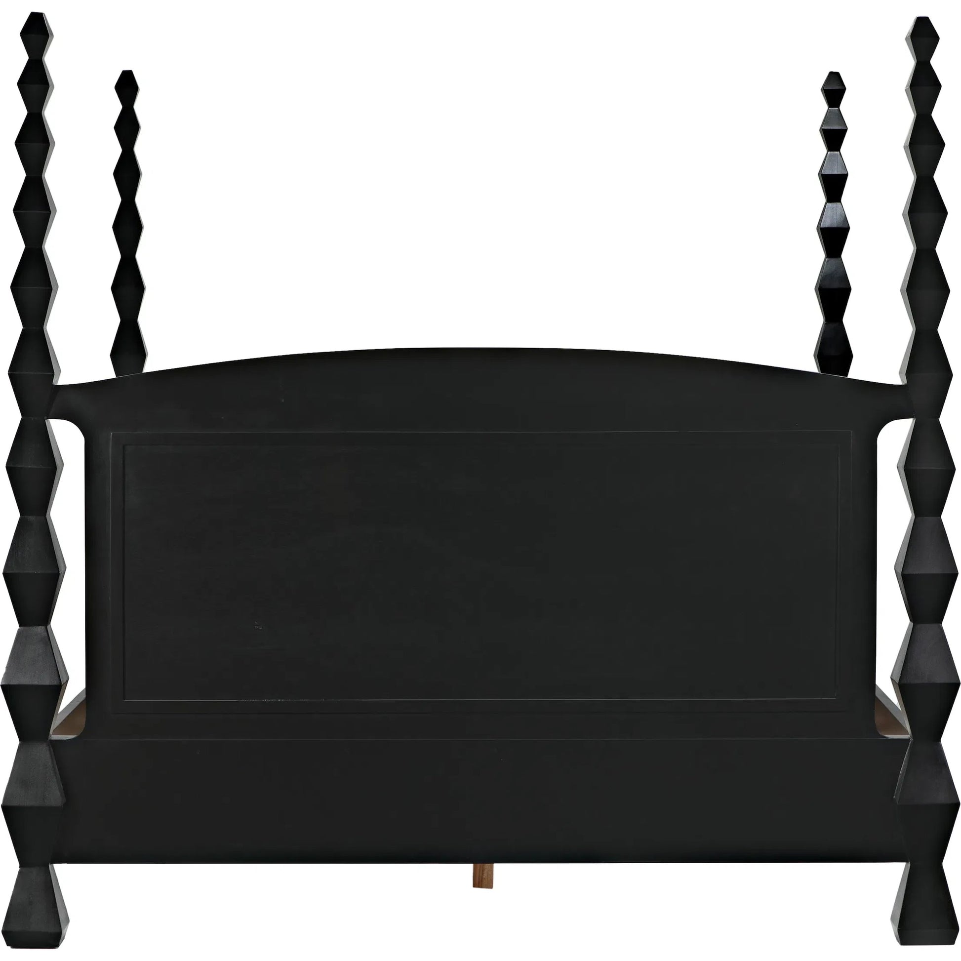 Brancusi Bed by Noir in hand rubbed black. Made from mahogany in a eclectic & global style.