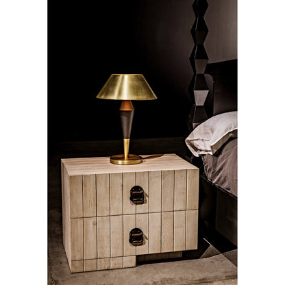 Brancusi Bed by Noir in hand rubbed black. Made from mahogany in a eclectic & global style.
