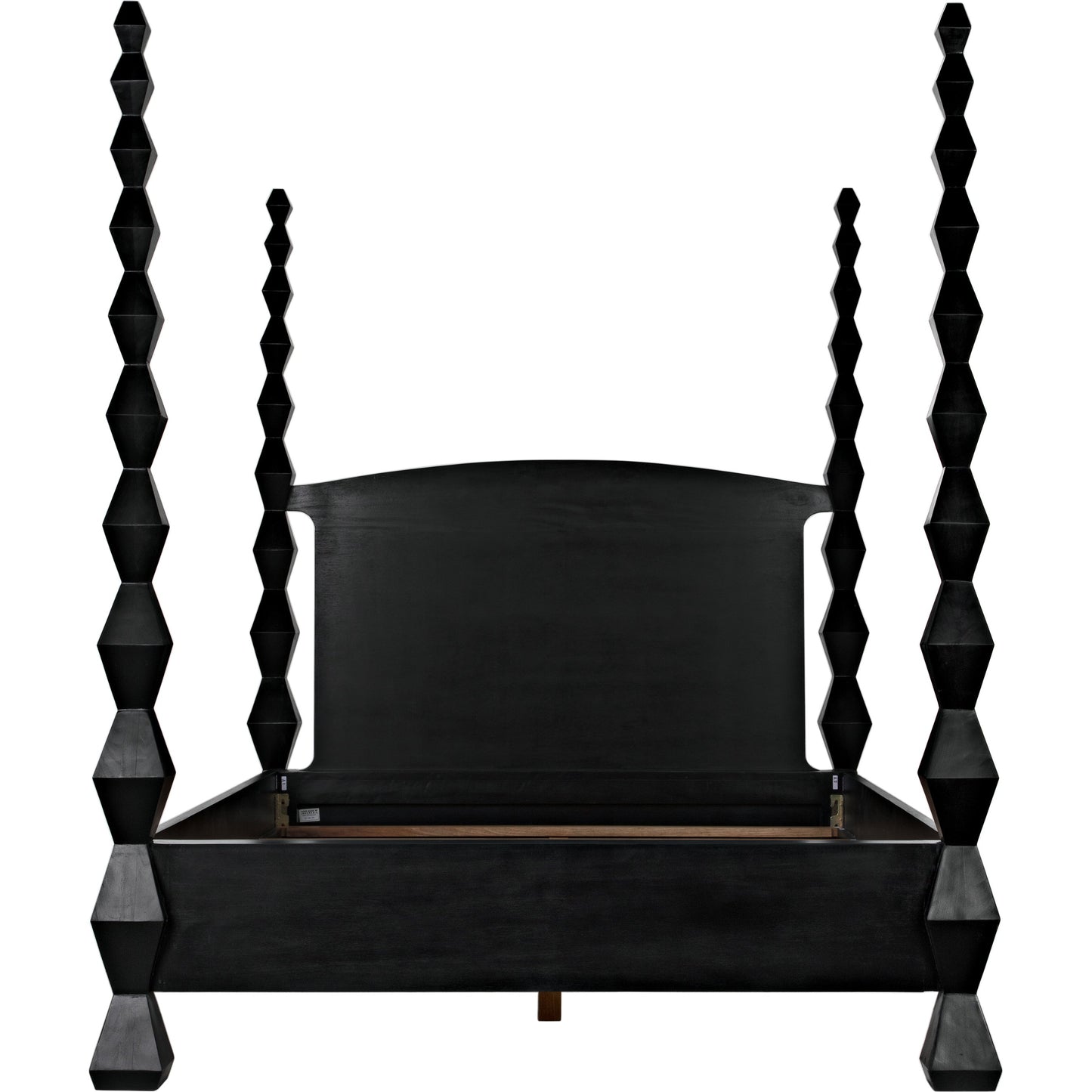 004 SI-1755517 | Additional Silo | Brancusi Bed by Noir in hand rubbed black. Made from mahogany in a eclectic & global style.