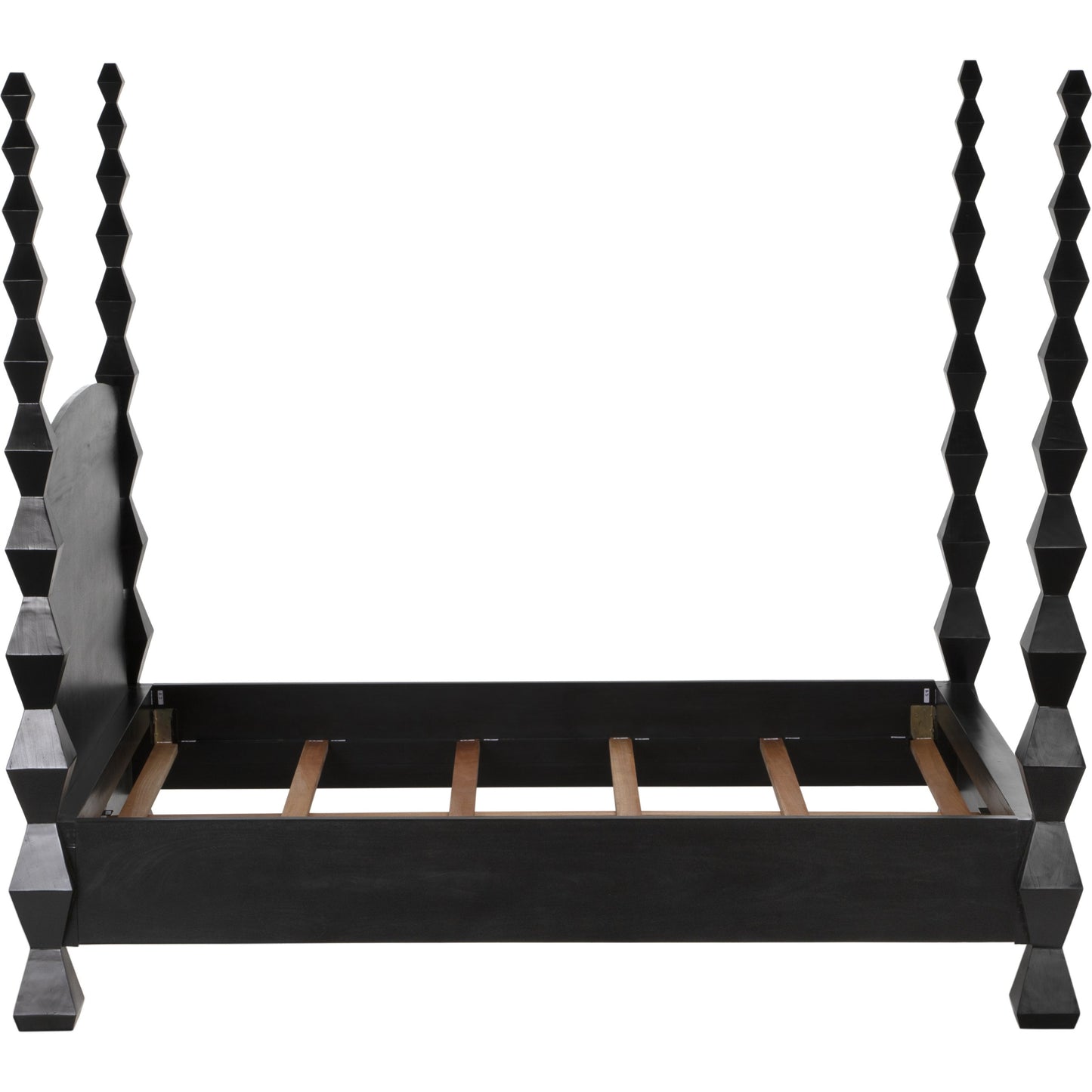 010 SI-1755517 | Additional Silo | Brancusi Bed by Noir in hand rubbed black. Made from mahogany in a eclectic & global style.