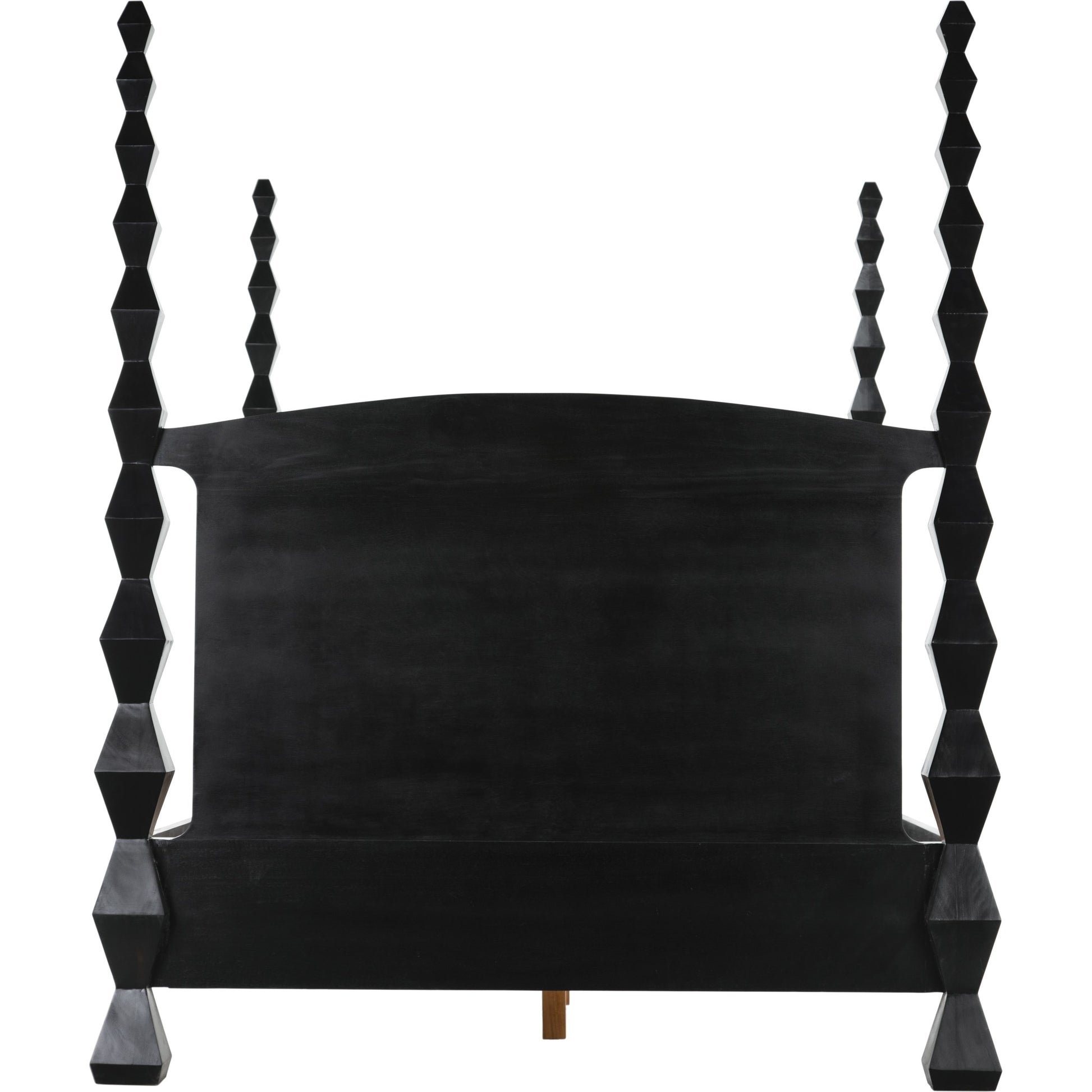 Brancusi Bed by Noir in hand rubbed black. Made from mahogany in a eclectic & global style.